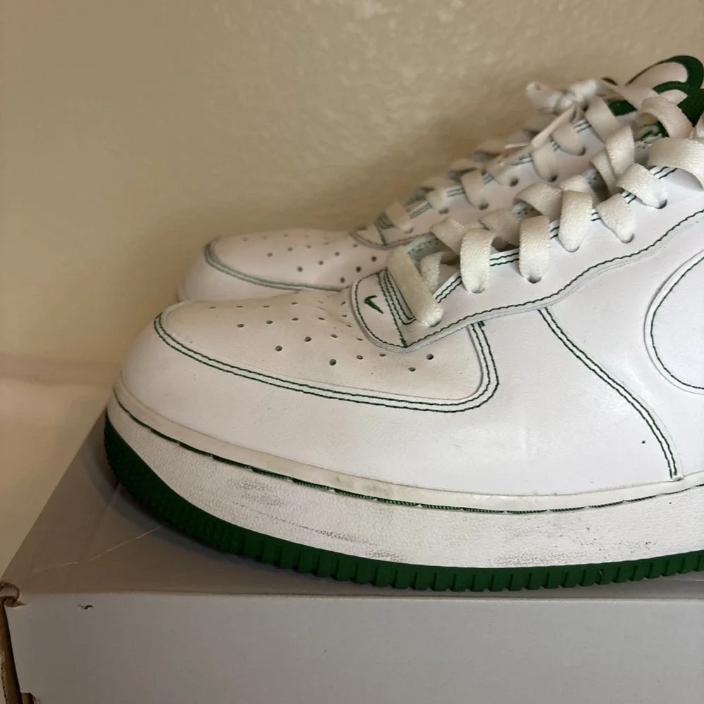 Nike Air Force 1 '07 Contrast Stitch‎ - White Pine Green Size 13